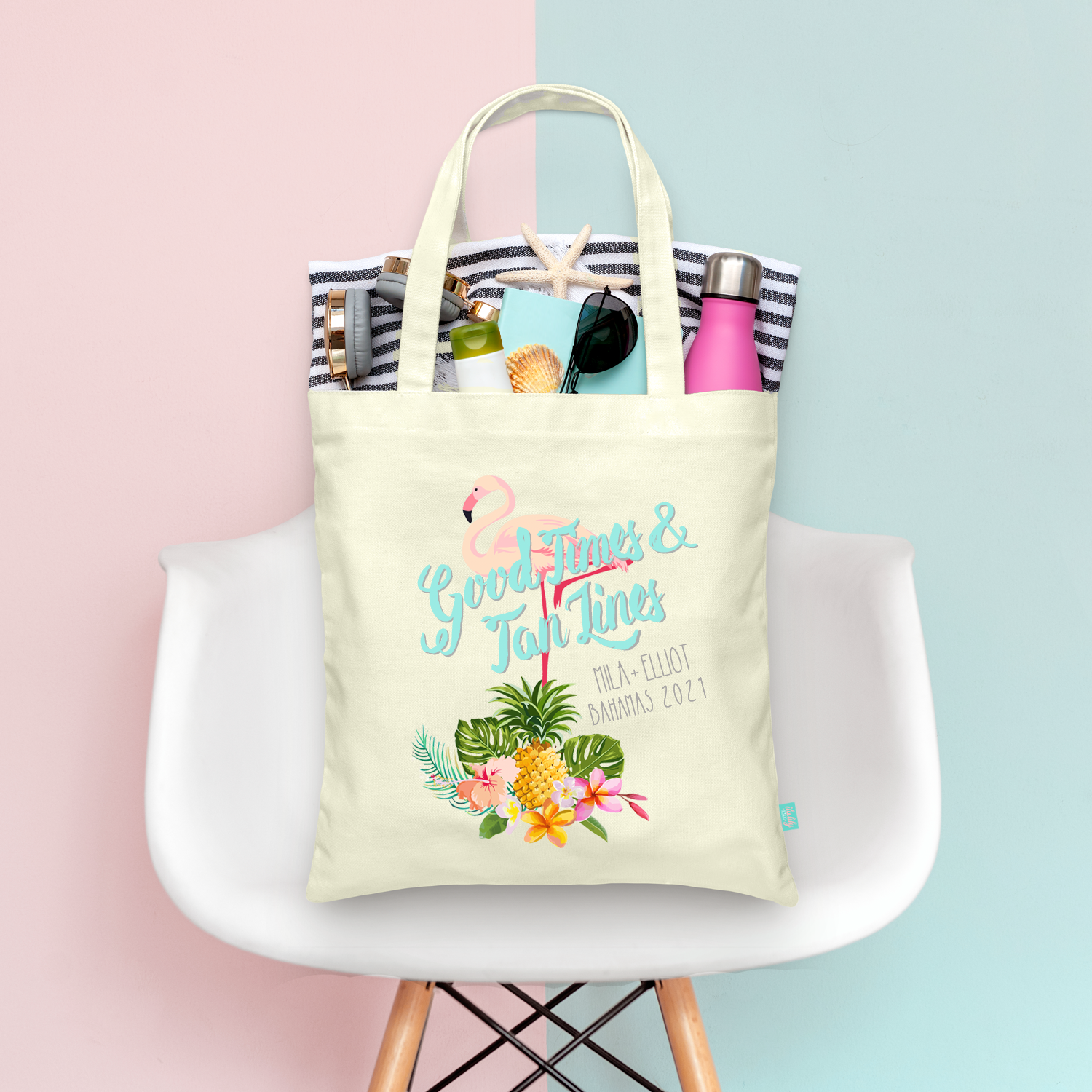 Destination Wedding Welcome Tote Bags | Personalized Tote Bag | Good Times & Tan Lines