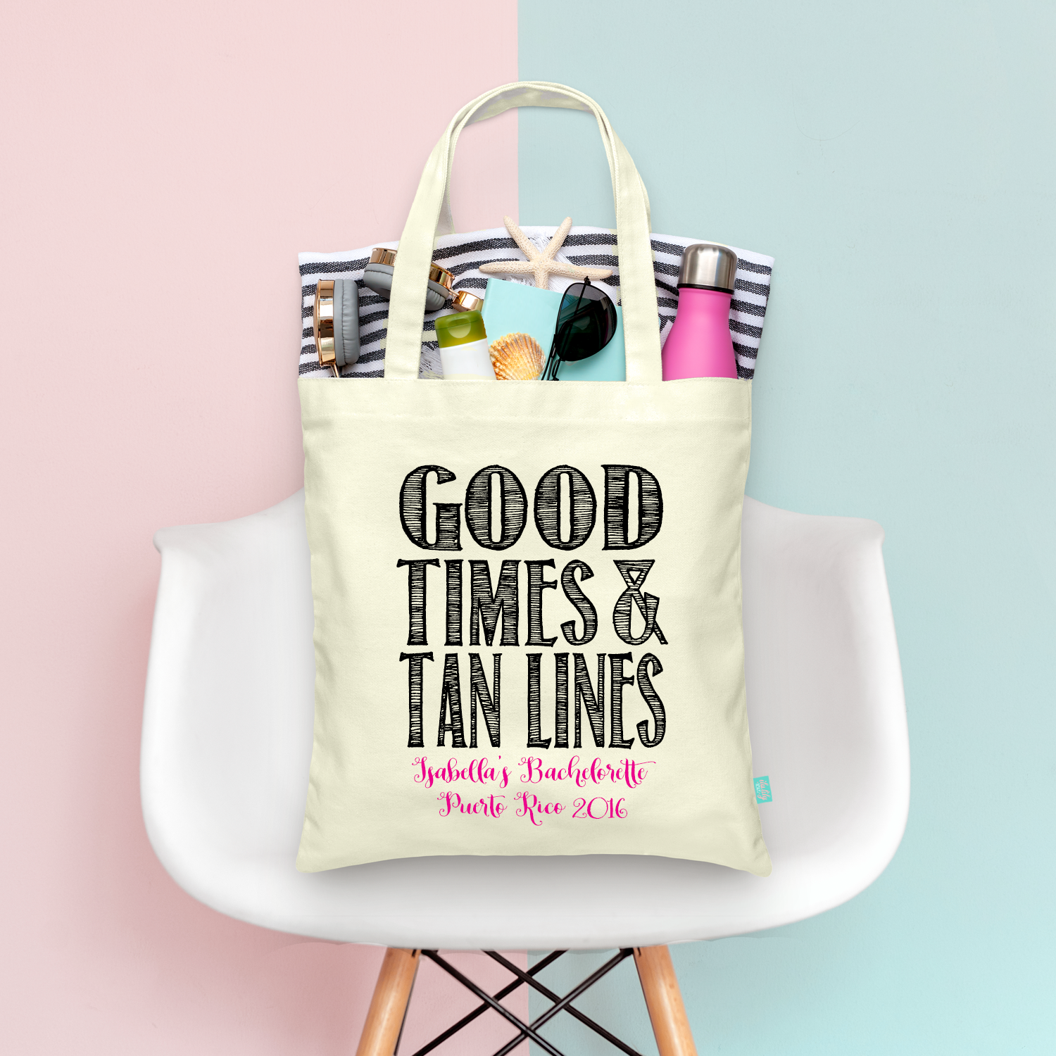 Bachelorette Party Tote Bags | Personalized Bachelorette Tote Bag | Good Times & Tan Lines