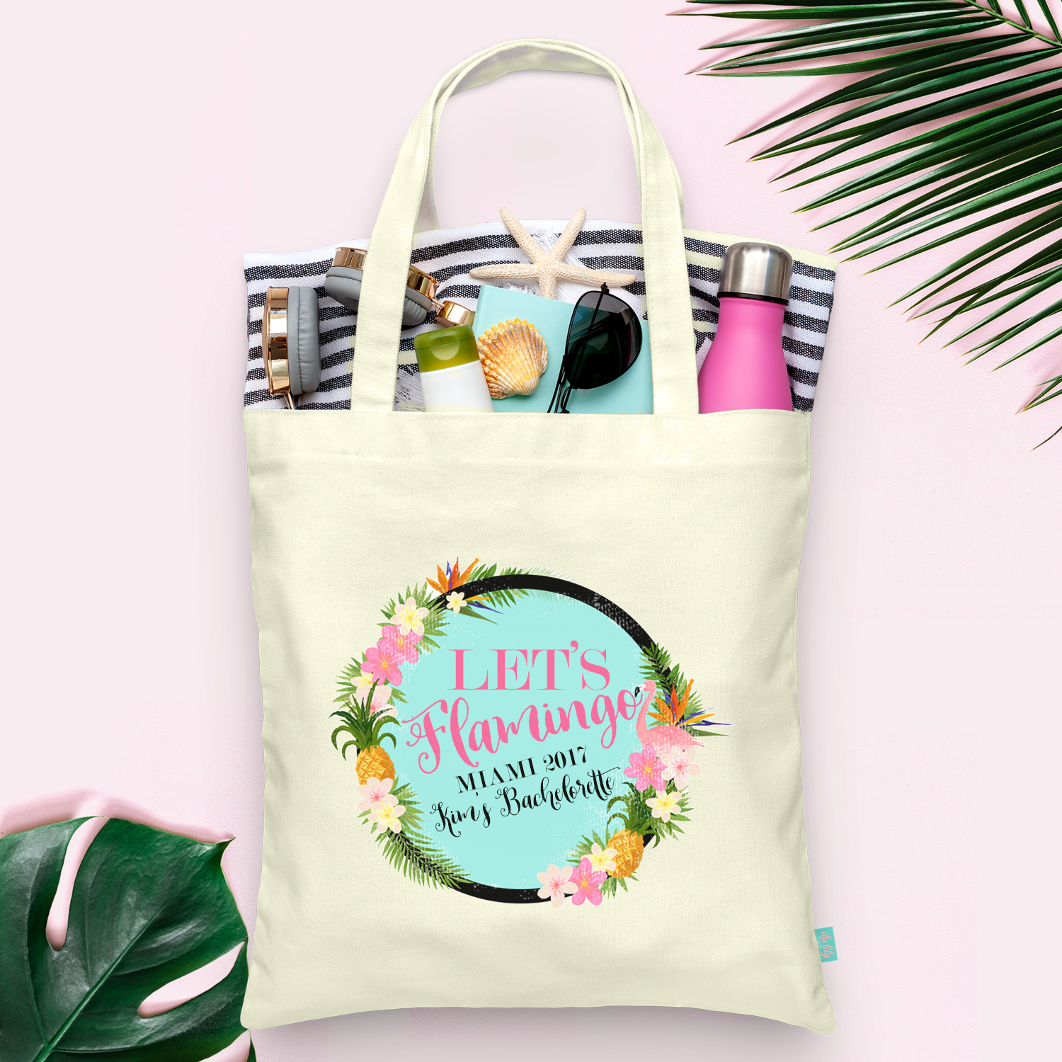 Bachelorette Party Tote Bags | Flamingo Bachelorette | Let's Flamingo