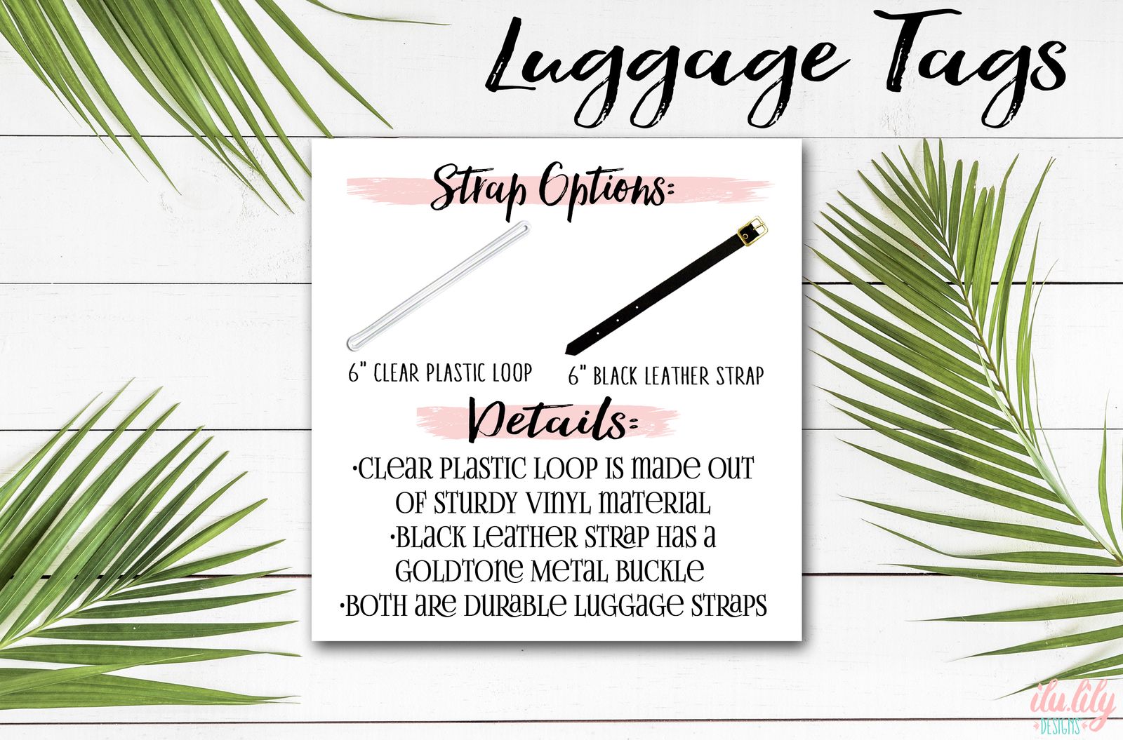 Flamingo Personalized Luggage Tag for Bachelorette Parties by Ilu.Lily