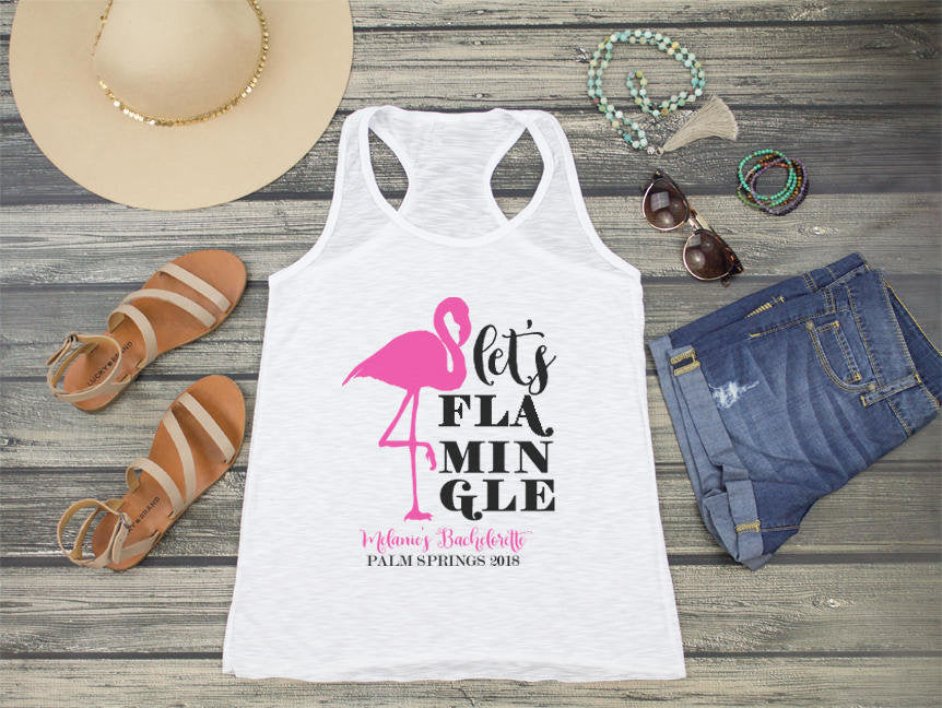 Bachelorette Party Racerback Tank Top | Flamingo Bachelorette | Let's Flamingle