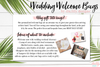 Floral Wedding Welcome Bag | Destination Wedding Tote Bag Burlap Jute Bag Favor | Beach Wedding Welcome Tote Bag | Mexico Wedding Favor