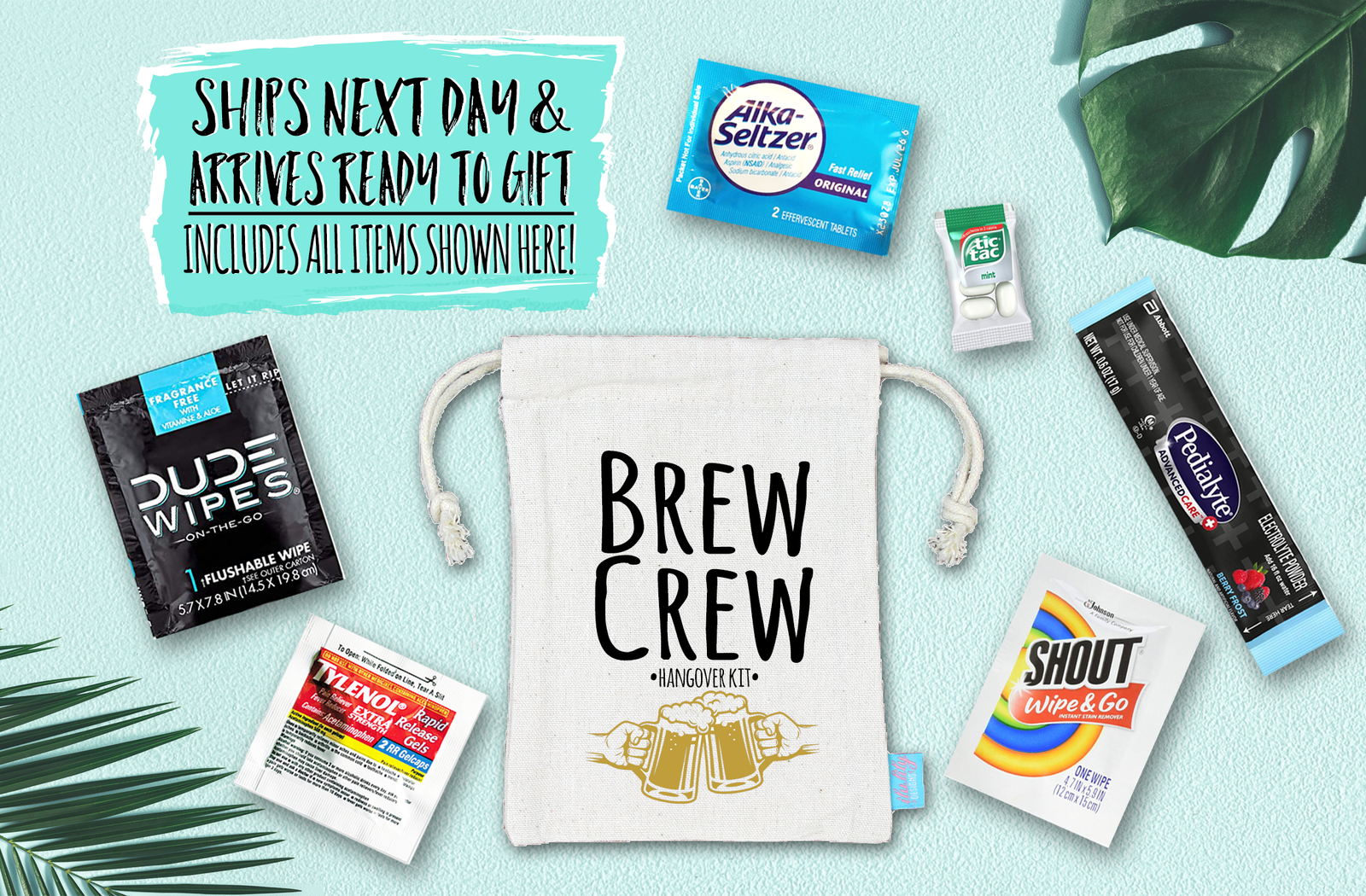 Bachelor Party Hangover Survival Kit with Supplies | Brew Crew Kit
