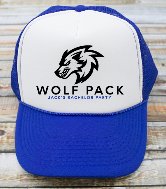 Bachelor Party Trucker Hats | Personalized Trucker Hat | Wolf Pack