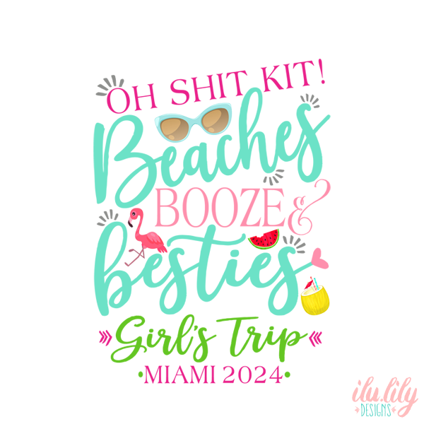 Bachelorette Party Hangover Kit | Girls Trip Beach Favor Bag | Beaches Booze Besties