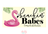 Bachelorette Party Beach Towel | Personalized Beach Towel | Flamingo Beachin&#39; Babes