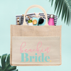 Bachelorette Party Burlap Jute Tote Bag Favor | Beachin&#39; Bride