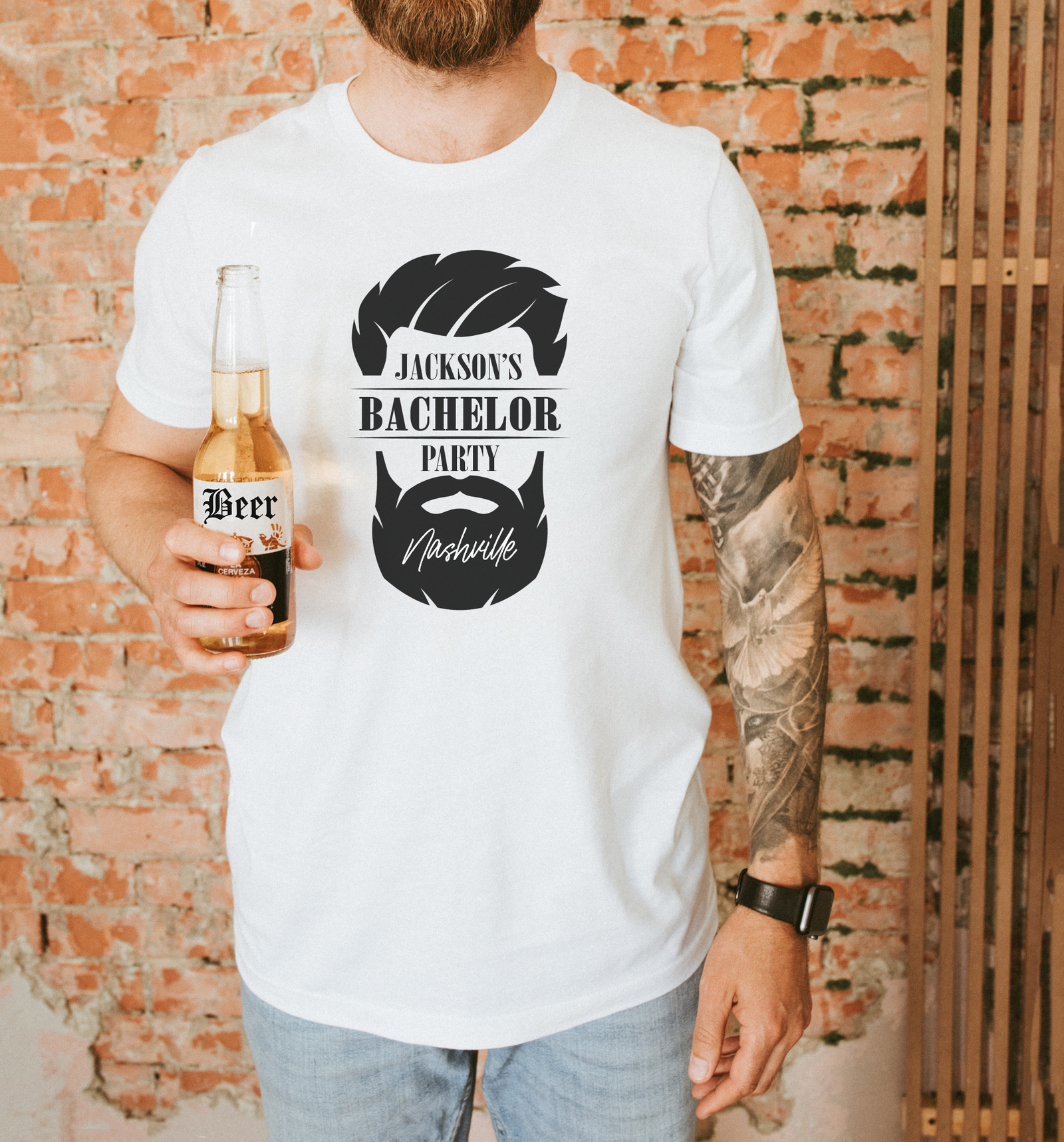Bachelor Party Shirt | Hipster Bearded Bachelor Party Shirt Funny