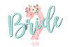 Bride Beach Bag | Bachelorette Party Burlap Jute Tote Bag Favor | Bridal Flamingo Bride