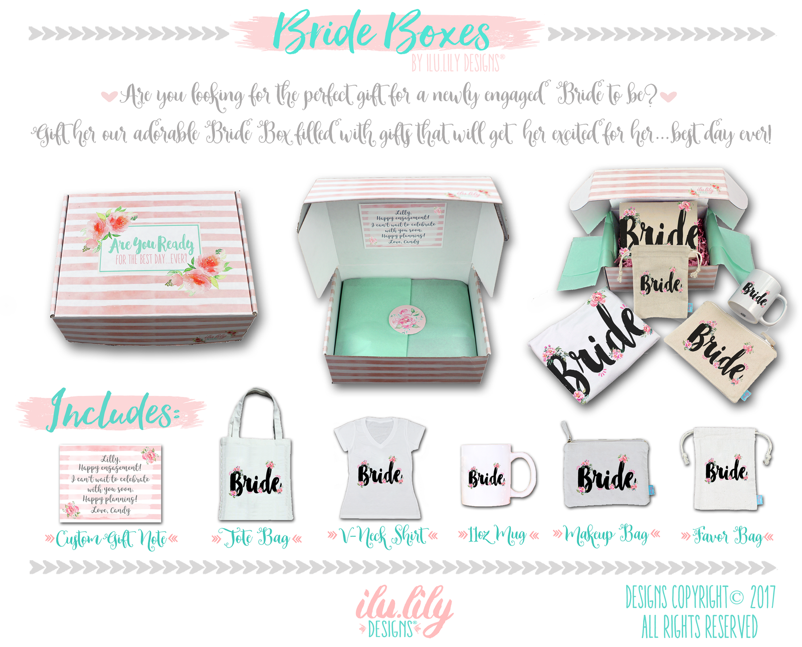 Bride Gift Box | Engagement Gift | Funky Floral