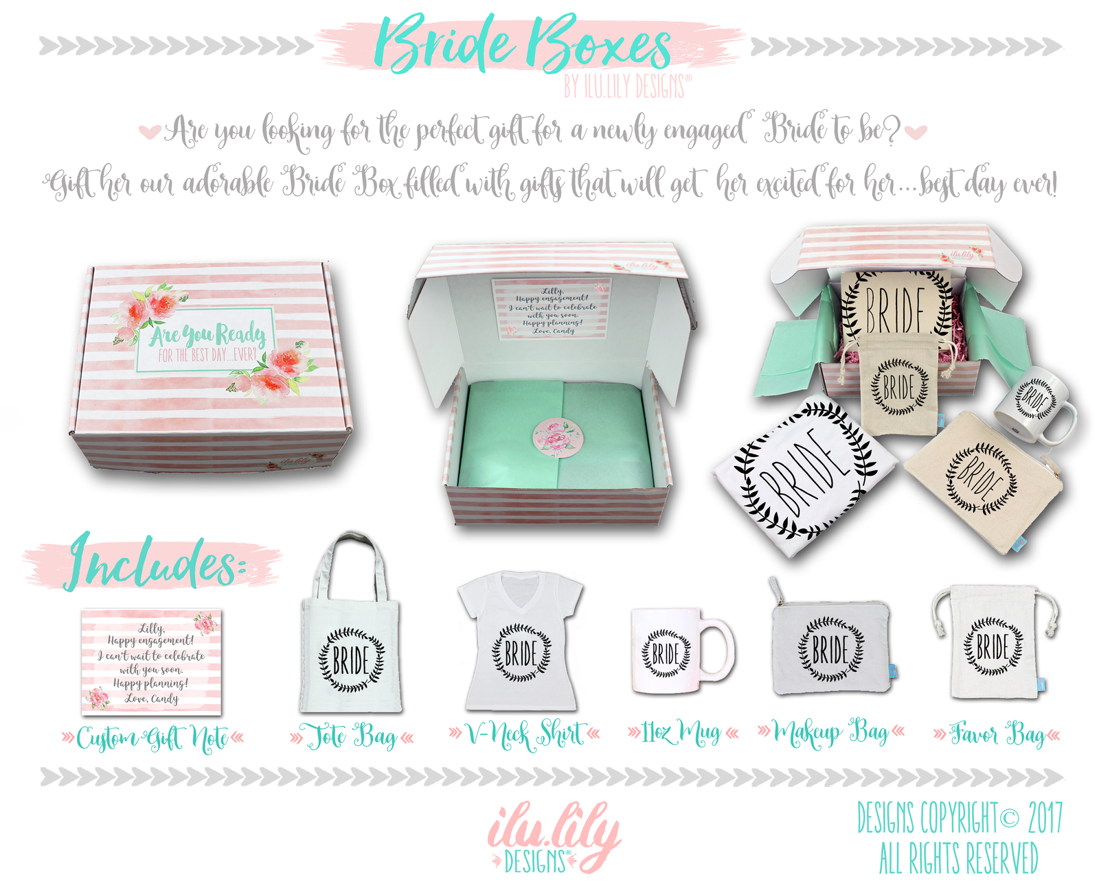 Bride Gift Box | Bride to Be Gift | Funky Bride Wreath