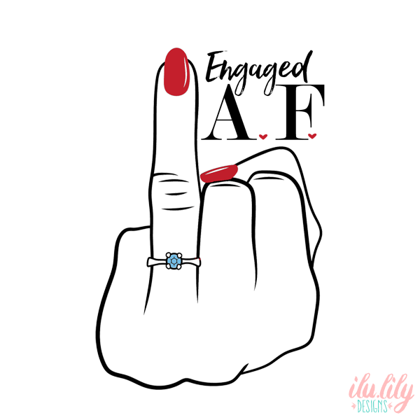 Bridal Party Personalized Mugs | Engagement Gift for Bride to Be | Engaged AF