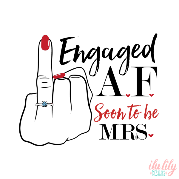 Bachelorette Party V-Neck T-Shirt | Engaged AF Soon to Be Mrs.