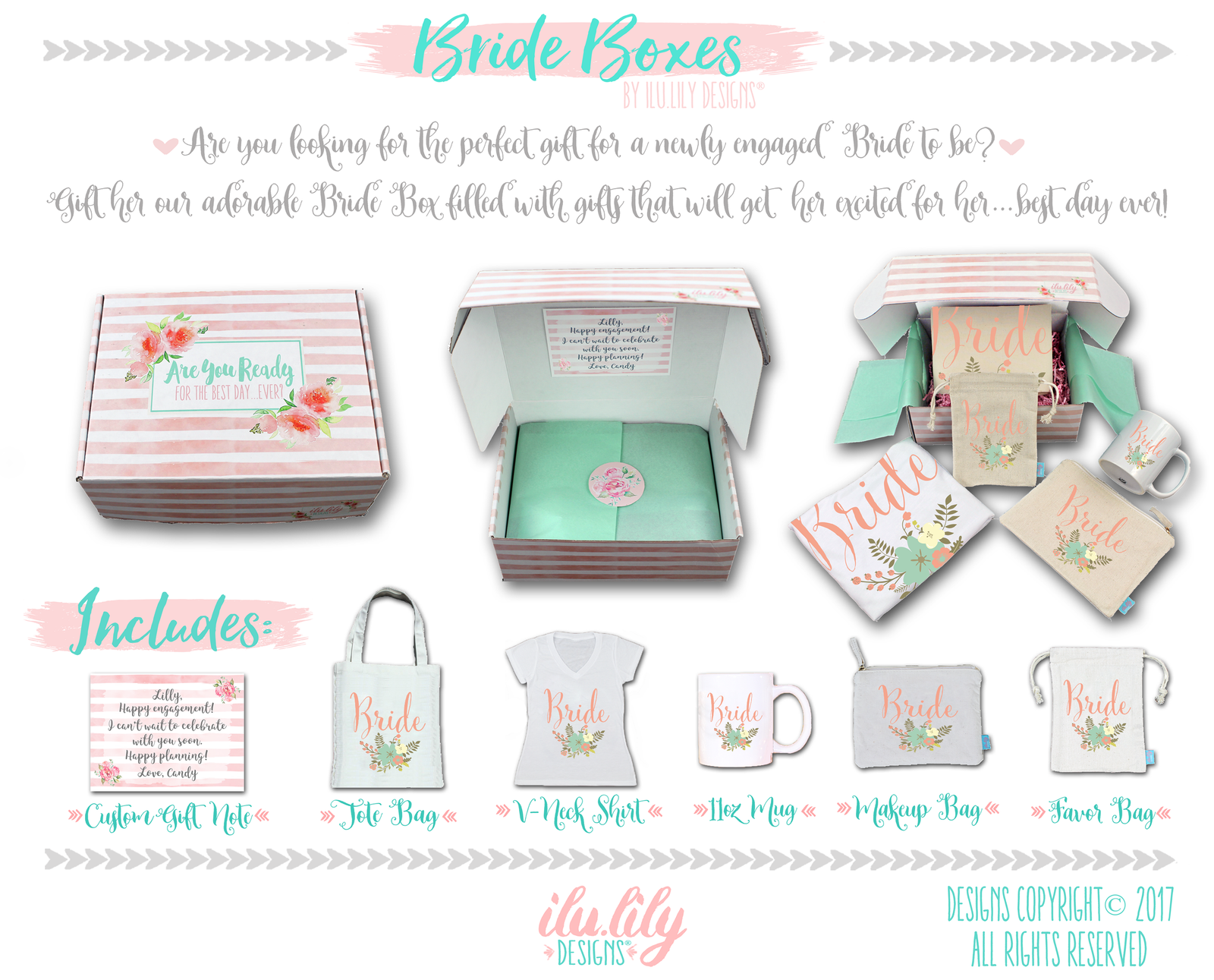 Bride Gift Box | Bride to Be Gift | Floral Chic Bride