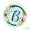 Bridal Party Compact Mirror | Tropical Pineapple Initial