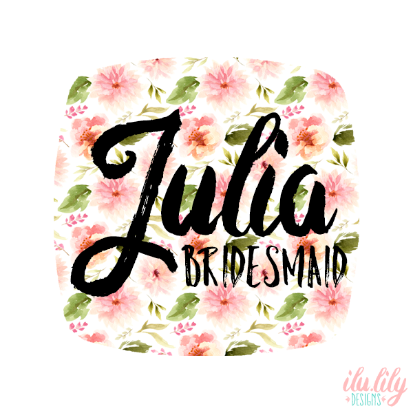 Bridal Party Personalized Compact Mirror | Funky Floral
