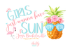 Bachelorette Party Burlap Jute Tote Bag Favor | Pineapple Shades Girls Just Wanna Have Sun