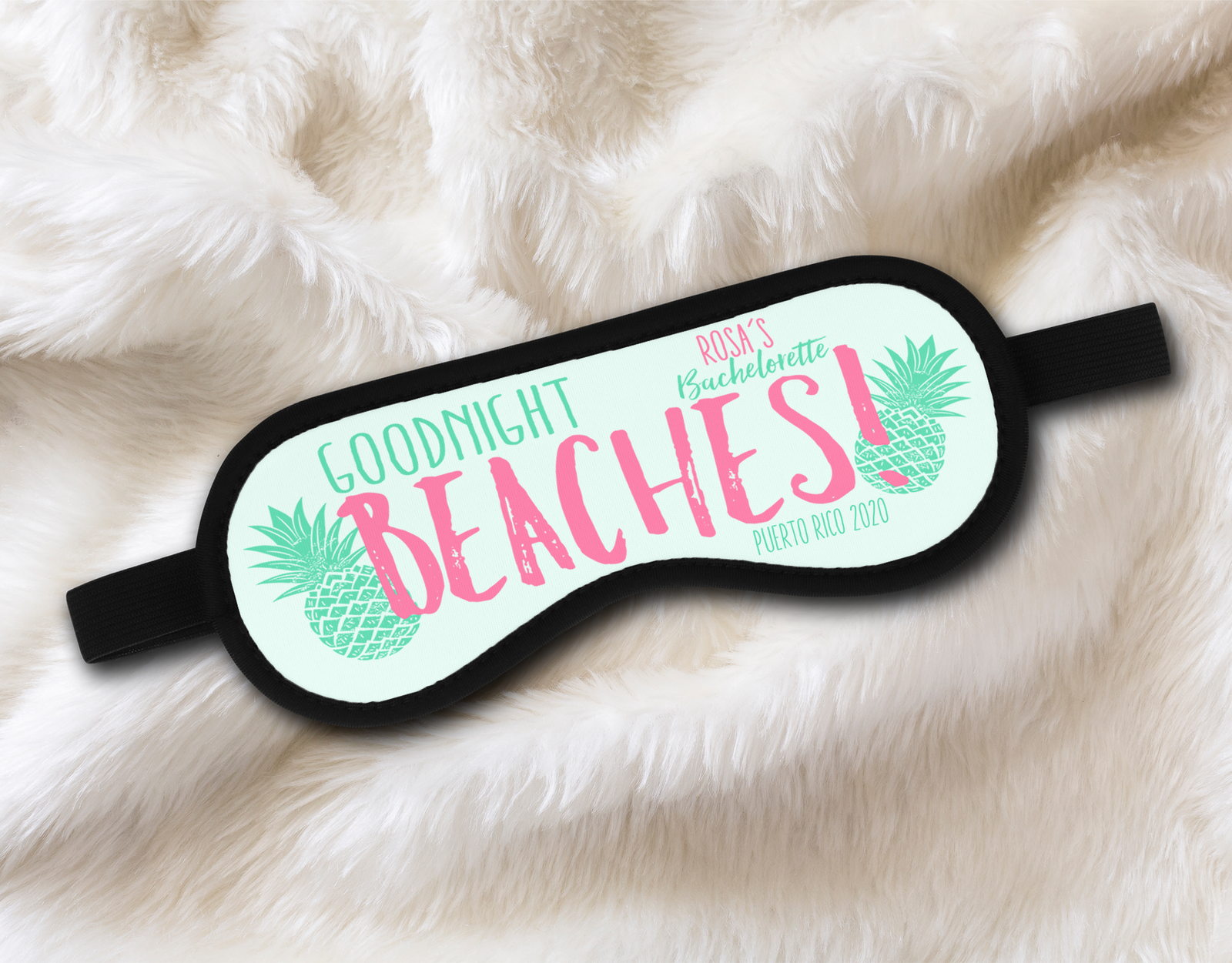 Bachelorette Party Sleep Mask Favors | Beach Bachelorette Sleepover | Goodnight Beaches