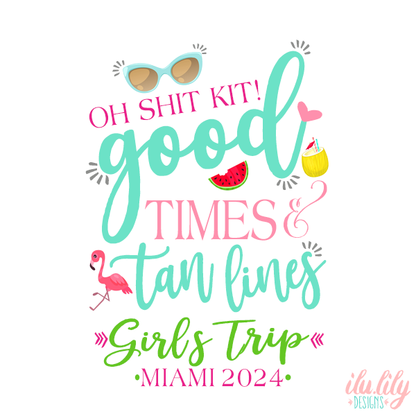 Bachelorette Party Hangover Kit | Girls Trip Beach Favor Bag | Good Times Tan Lines