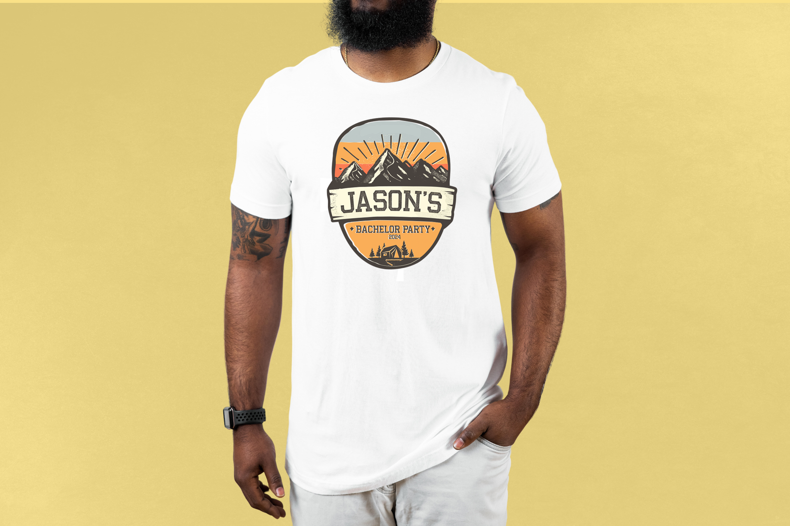 Bachelor Party Shirt | Custom Camping Mountain Trip Bachelor Party Shirt Funny