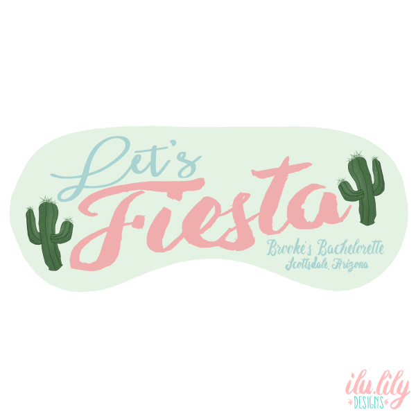 Bachelorette Party Sleep Mask Favor | Personalized Sleep Masks | Let's Fiesta