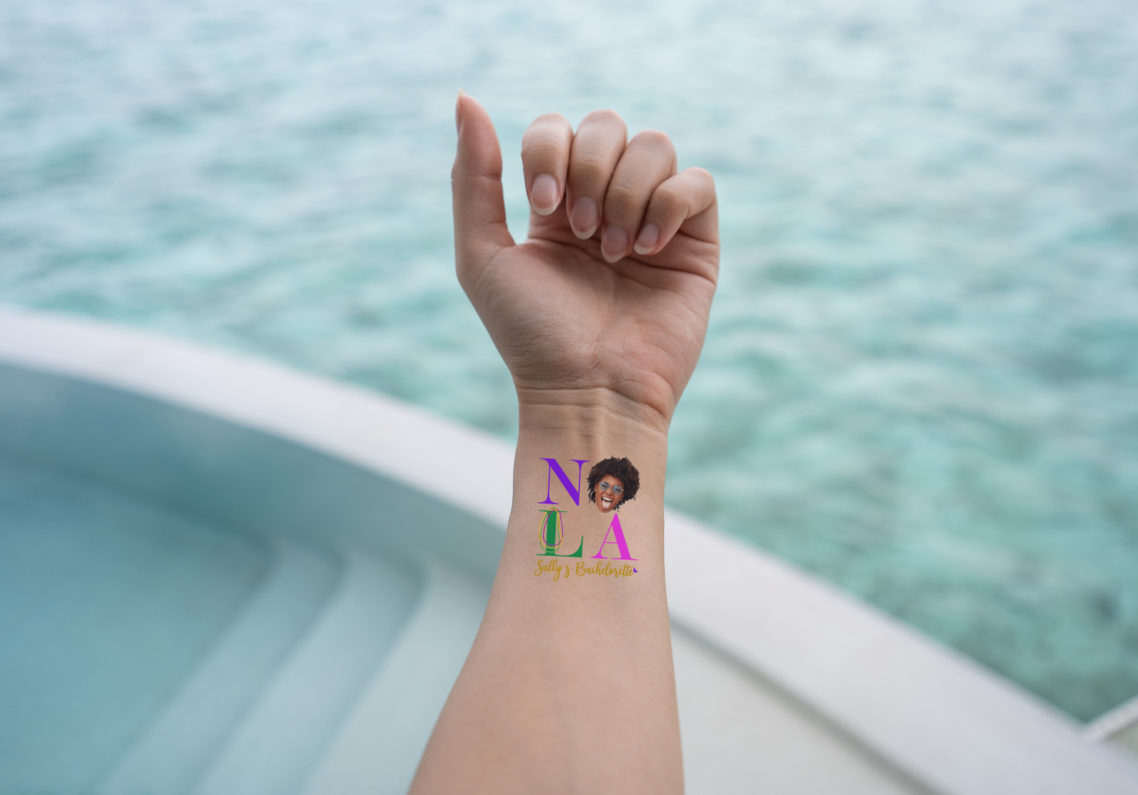 Custom Temporary Tattoo Bachelorette Party Favors | NOLA