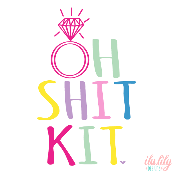 Bachelorette Party Hangover Favor Bag | Colorful Oh Shit Kit