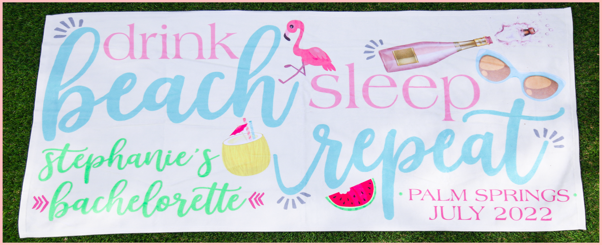 Personalized Bridal Party Beach Towels