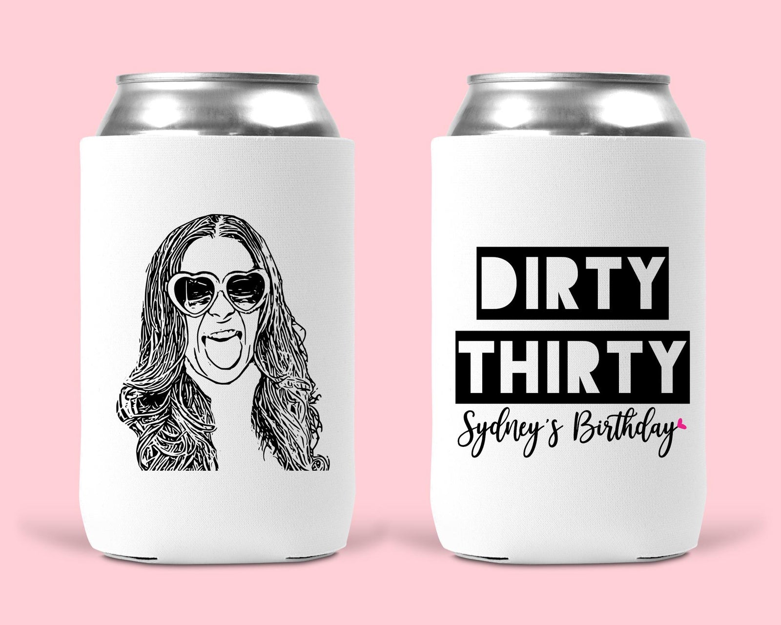 Custom Birthday Koozie - Funny 30th Birthday Can Cooler for Party Favor