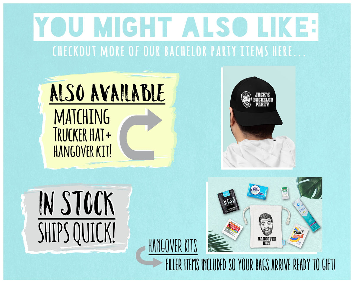 Bachelor Party Shirt - Custom Caricature Design | Funny Groomsmen T-Shirt