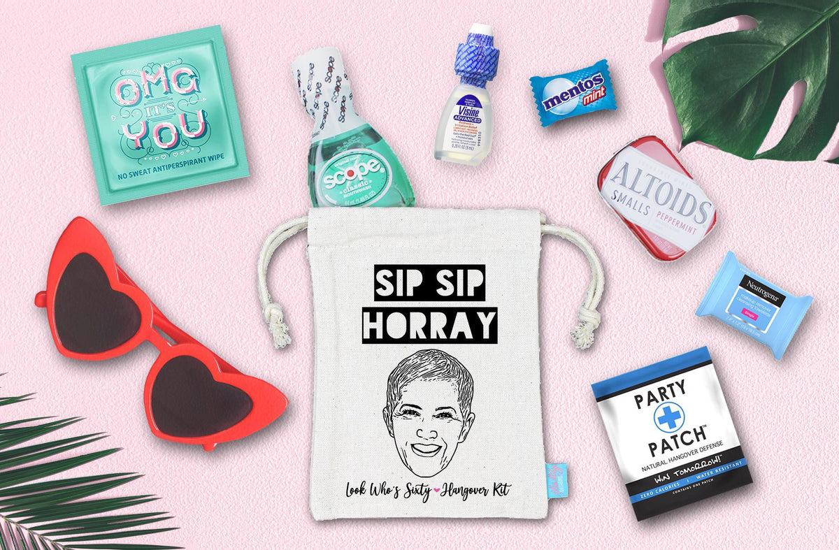 Custom Hangover Kit – Birthday Party Favor With Personalized Caricature Design