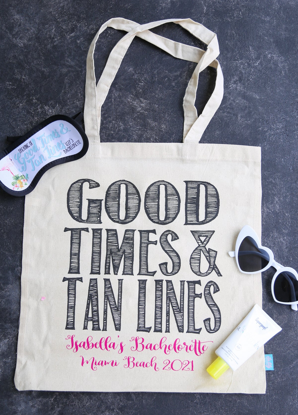 Personalized Canvas Tote Bag for Bachelorette Parties by Ilu.Lily