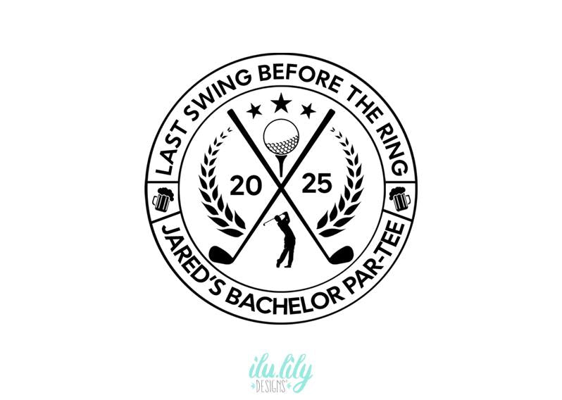 Custom Groom Golf Polo – Personalized Bachelor Party Shirt | Last Swing Before The Ring