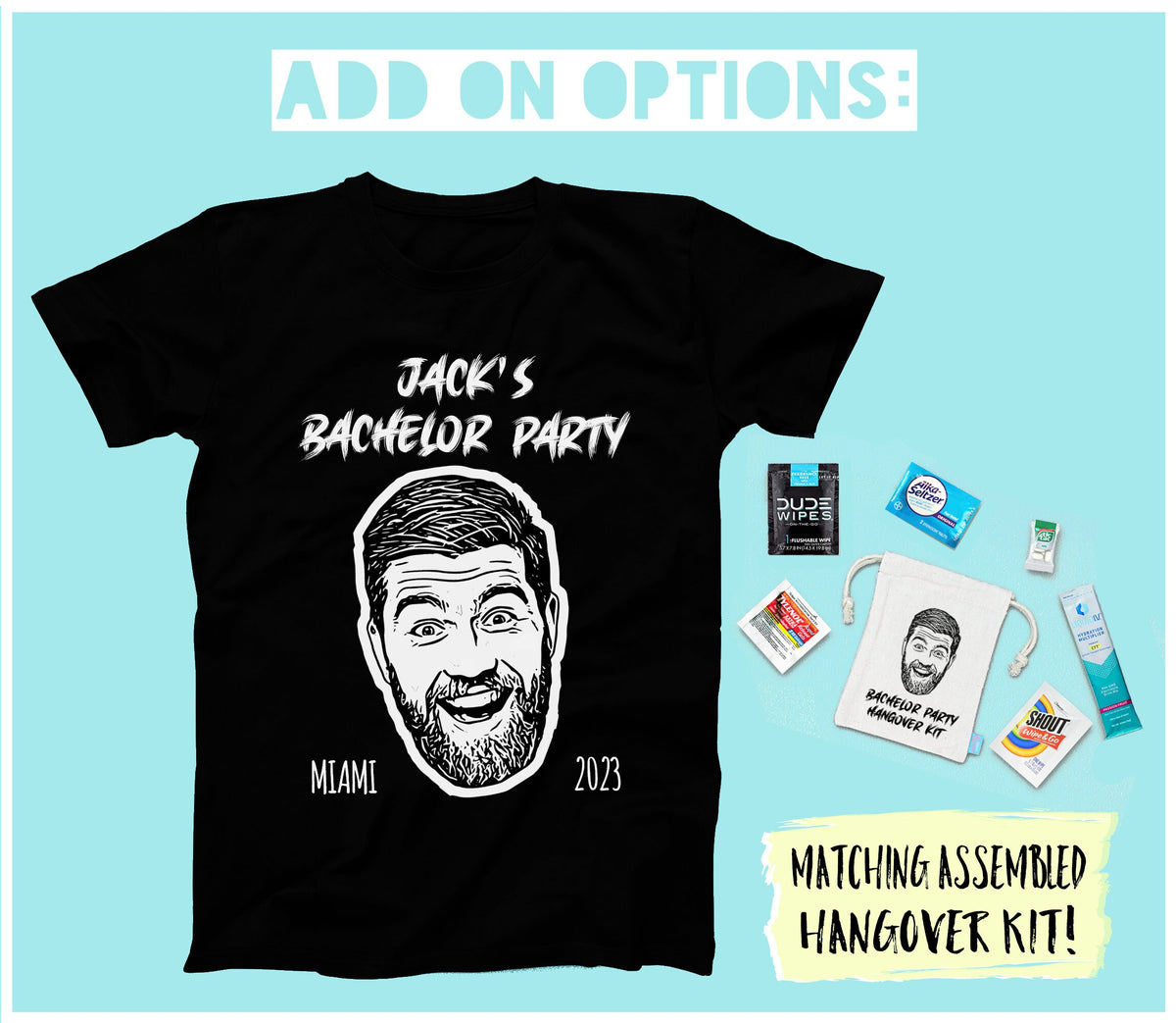 Custom Bachelor Party Shirt - 100% Cotton Groomsmen Tee | Personalized Party Shirt