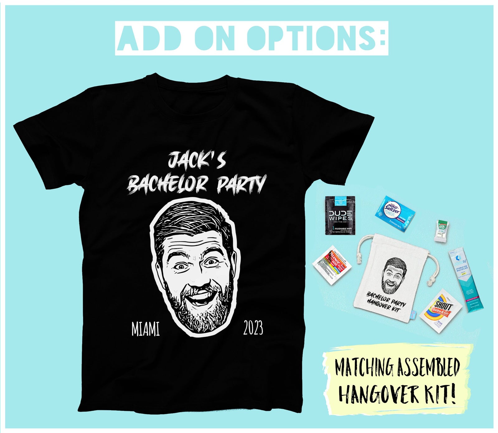 Custom Bachelor Party Shirt - 100% Cotton Groomsmen Tee | Personalized Party Shirt