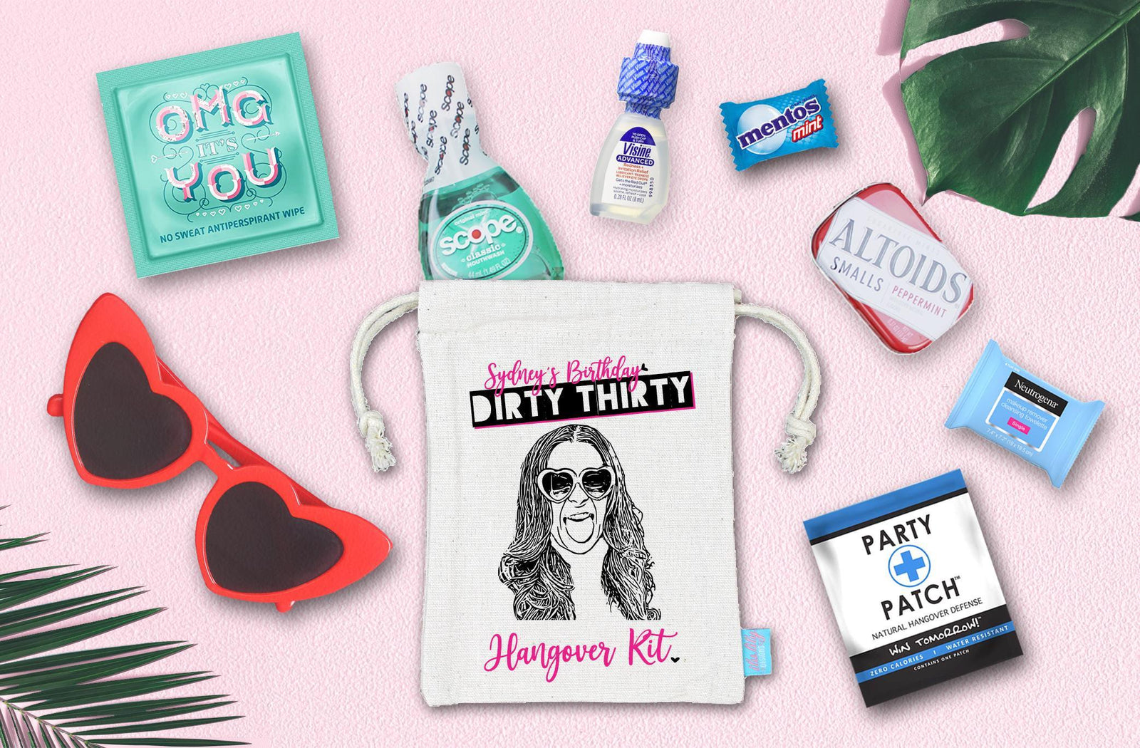 Birthday Hangover Kit – Custom Caricature Favor Bag | Unique Party Favor