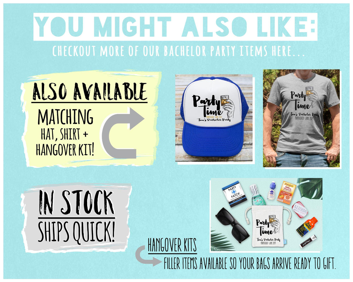 Personalized Flask – Custom Party Time Stainless Steel Groomsmen Gift | Party Favor Ideas