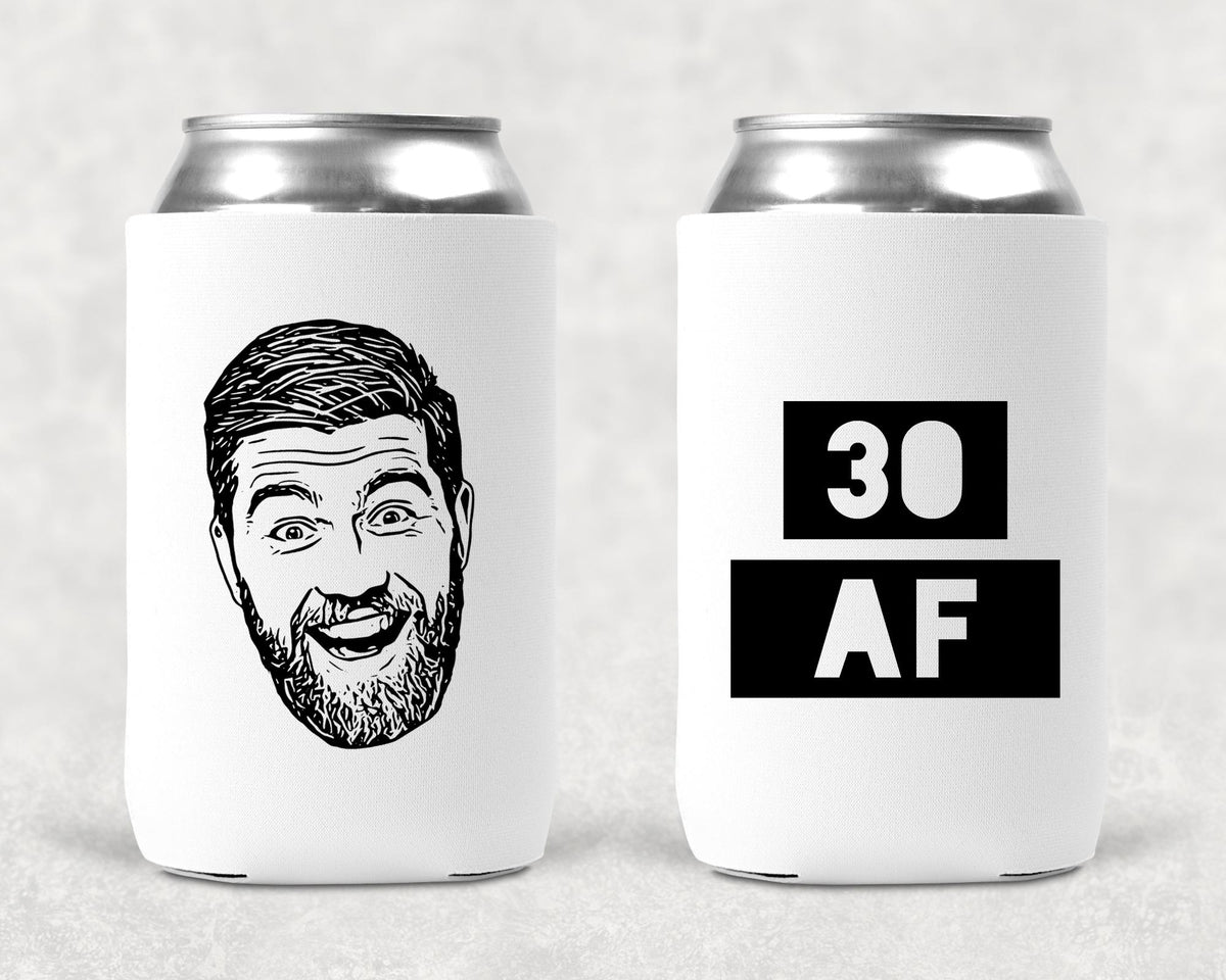 Custom Birthday Koozie - Personalized Can Cooler | Funny Birthday Favor | Slim Can Koosie