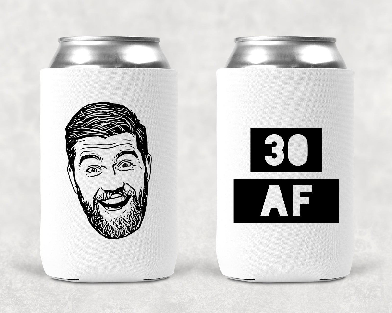 Custom Birthday Koozie - Personalized Can Cooler | Funny Birthday Favor | Slim Can Koosie