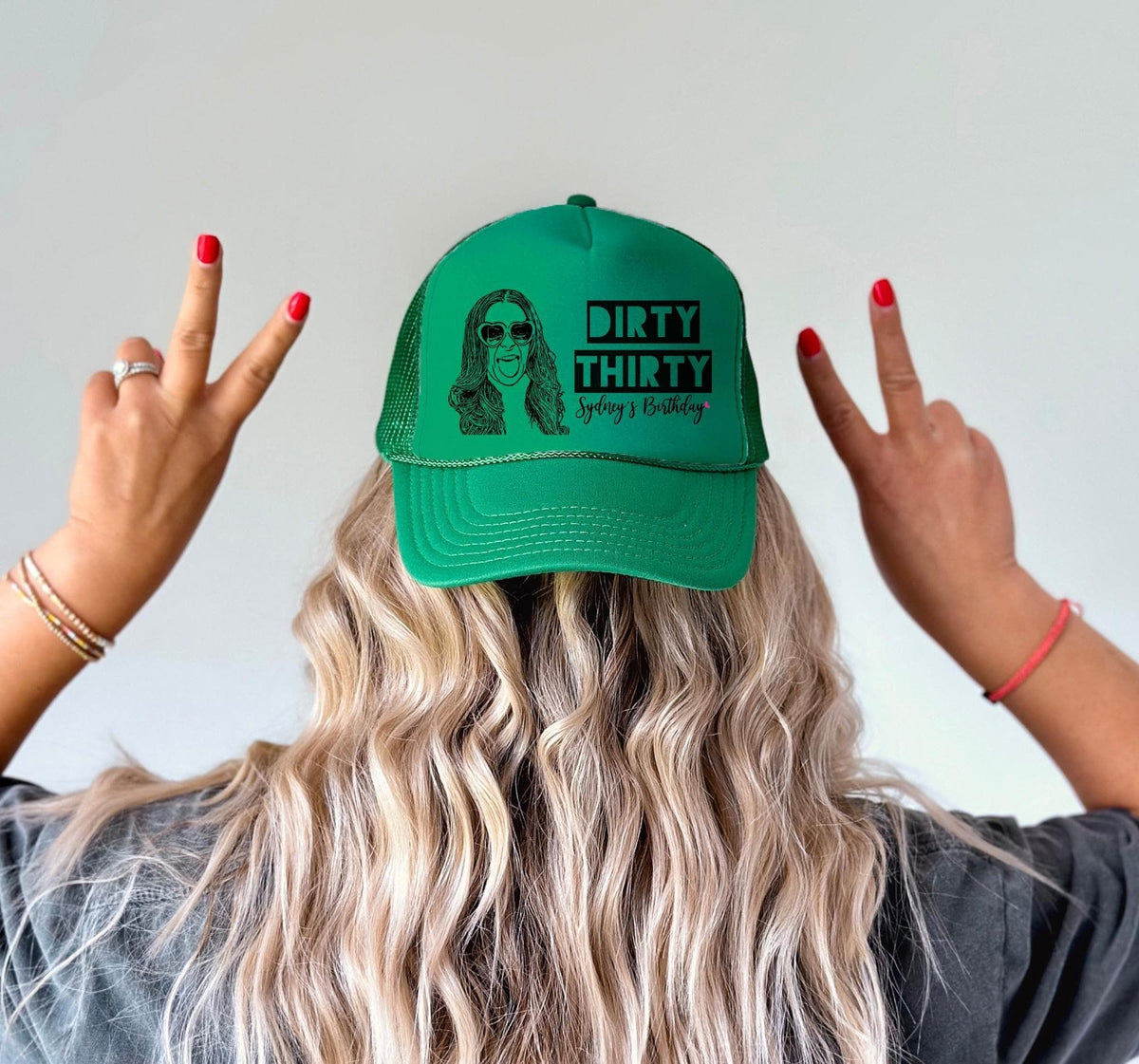 Custom Caricature Hat - 30th Birthday Party Trucker Hat | Funny Milestone Favor