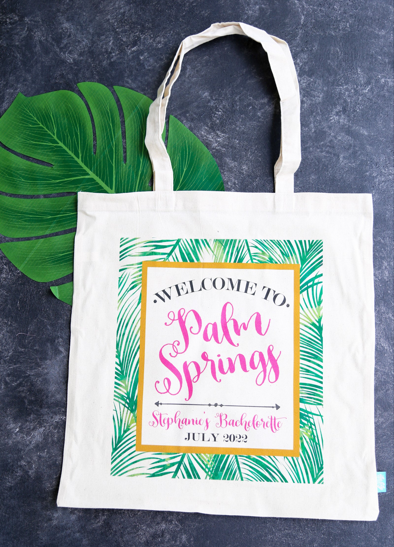 Wedding Welcome Tote Bags | Personalized Wedding Favor Tote Bags | Welcome to Palm Springs