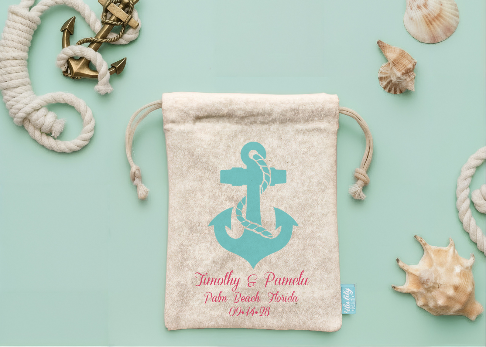 Destination Wedding Welcome Bag | Wedding Favor Bags | Nautical Anchor