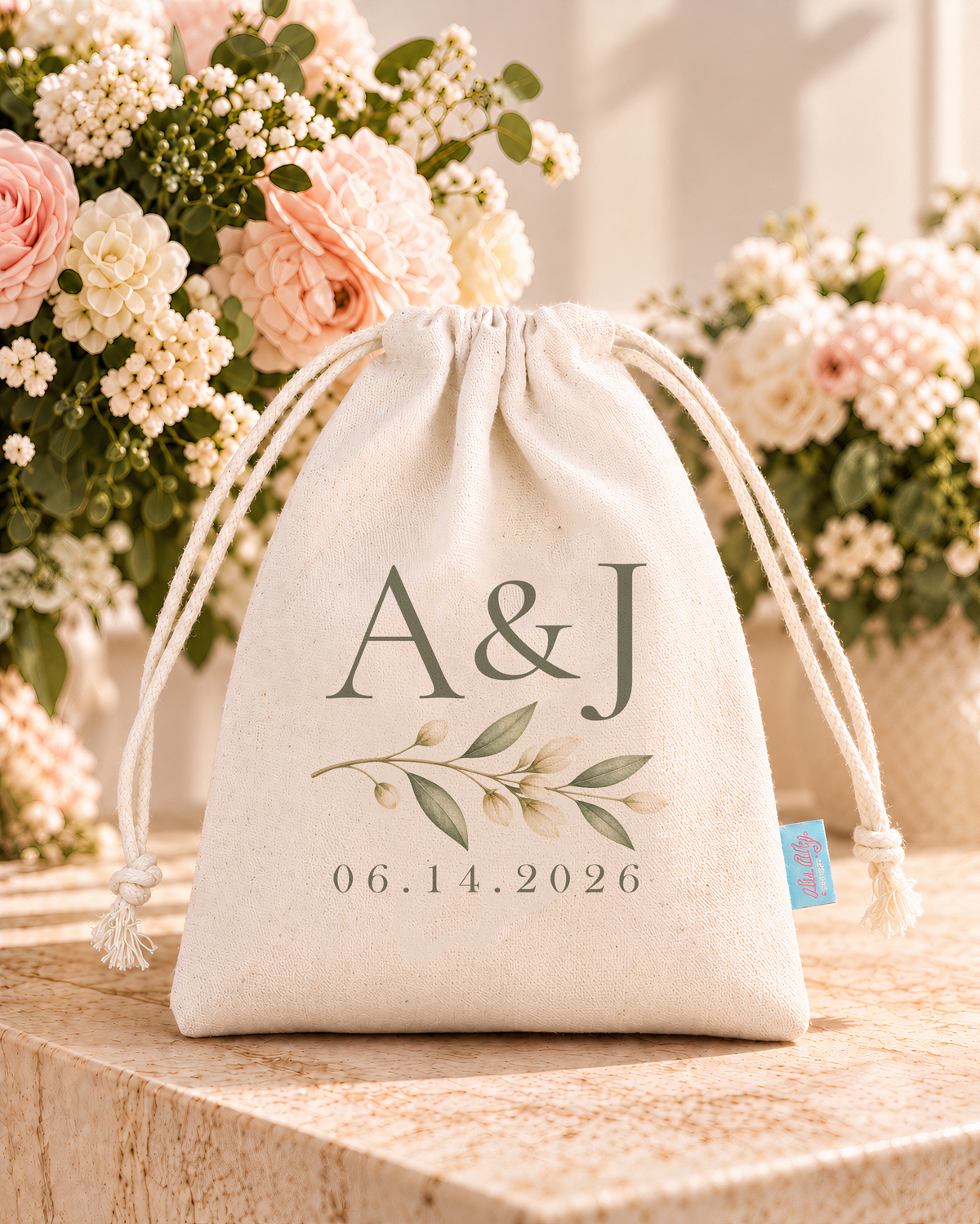 Botanical Wedding Hangover Kit Bag | Personalized Recovery Kit Favor Bag