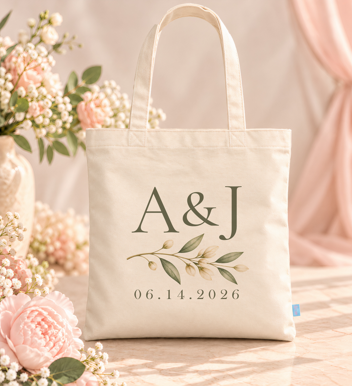 Botanical Wedding Welcome Tote Bag | Personalized Wedding Tote