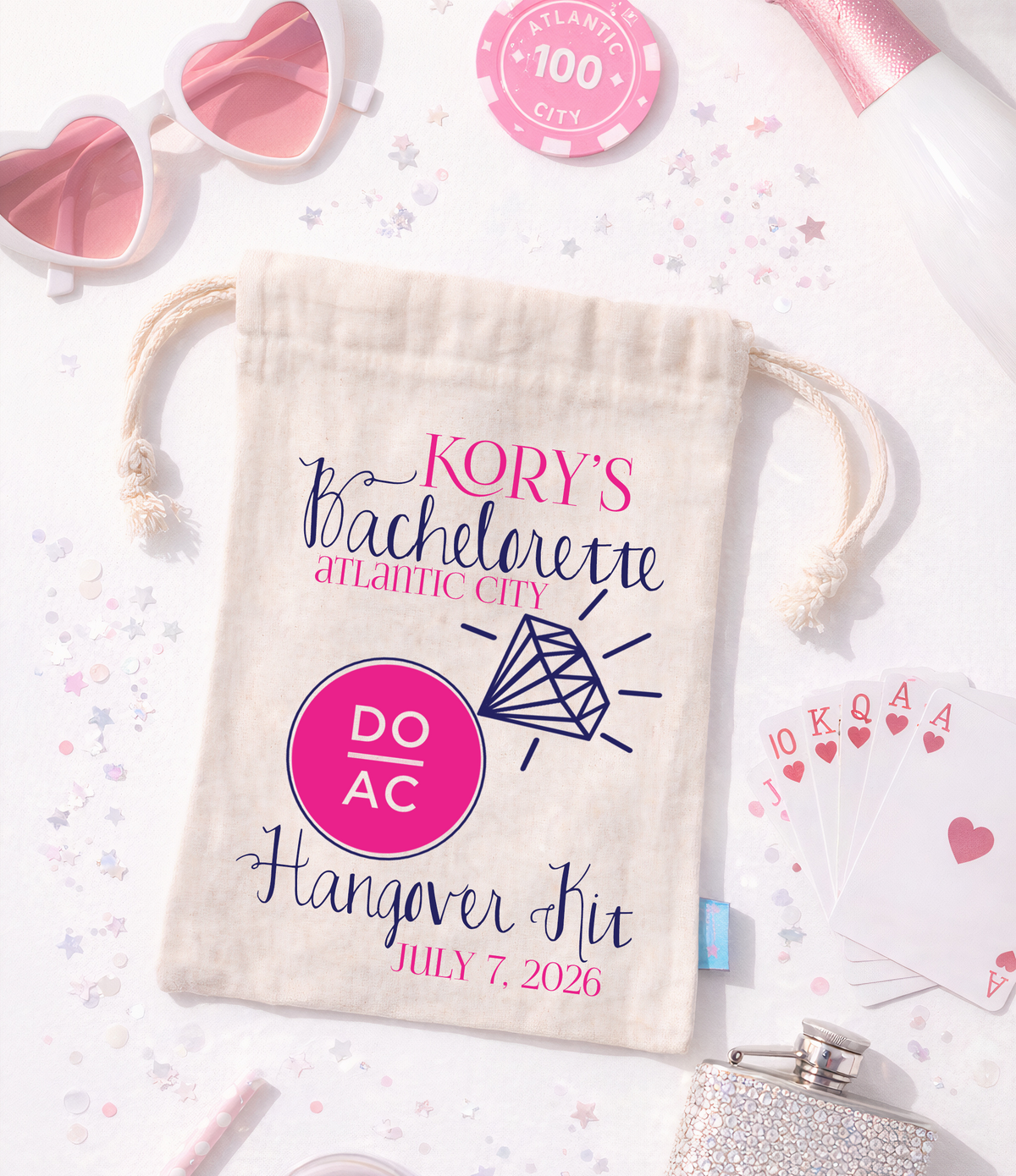 Personalized Party Favor Bag for Bachelorette Parties by Ilu.Lily