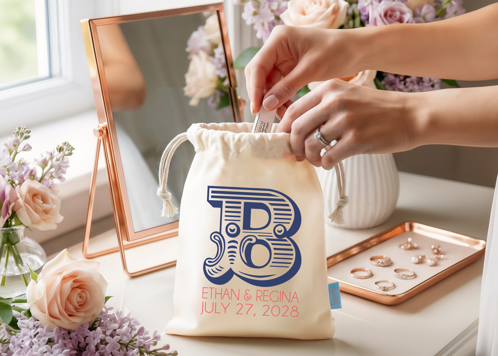 Wedding Welcome Favor Bag | Initial Monogram