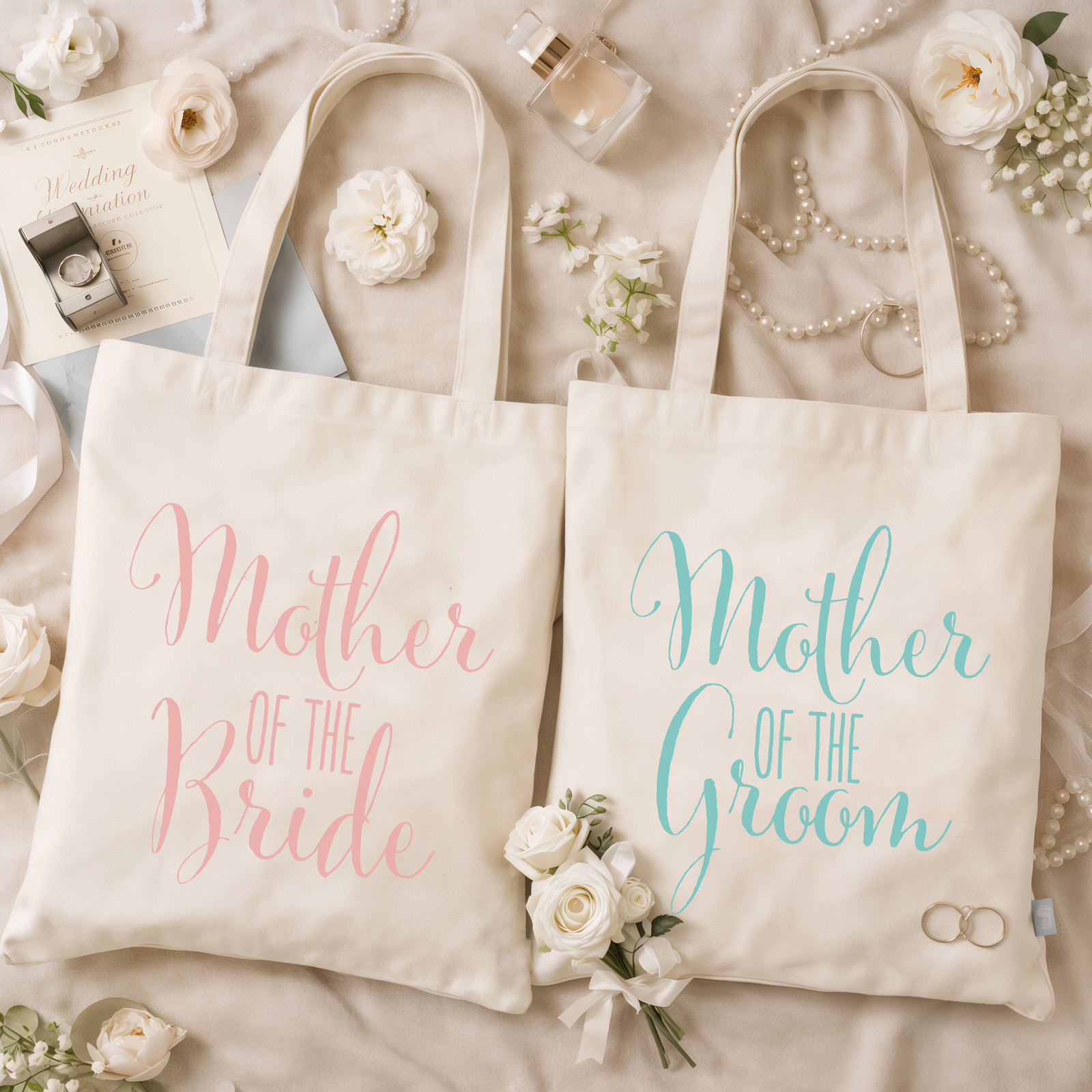 Wedding Party Tote Bags | Mother of the Bride & Mother of the Groom Set