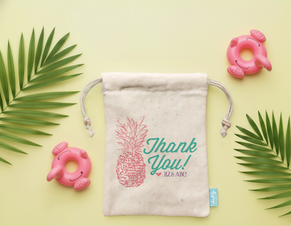 Destination Wedding Favor Bag | Wedding Thank You Bags | Pineapple