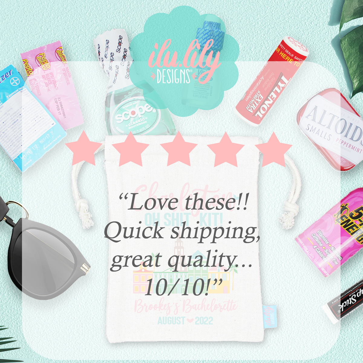 Bachelorette Party Charleston Hangover Kit  | Oh Shit Kit