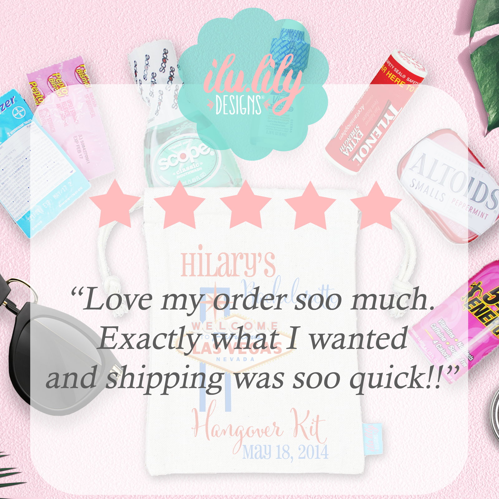 Bachelorette Party Vegas Hangover Kit | Bachelorette Party Favor Bag